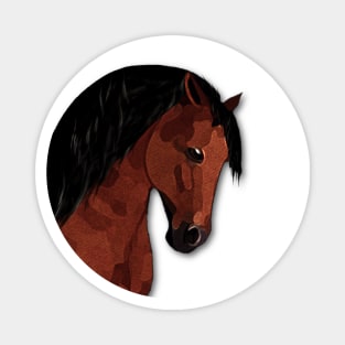 Horse Lovers Bay Horse Magnet